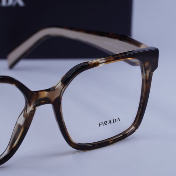Prada PRB03V 07R1O1 Square Eyeglasses - Havana Caramel 54mm - Picture 4 of 9